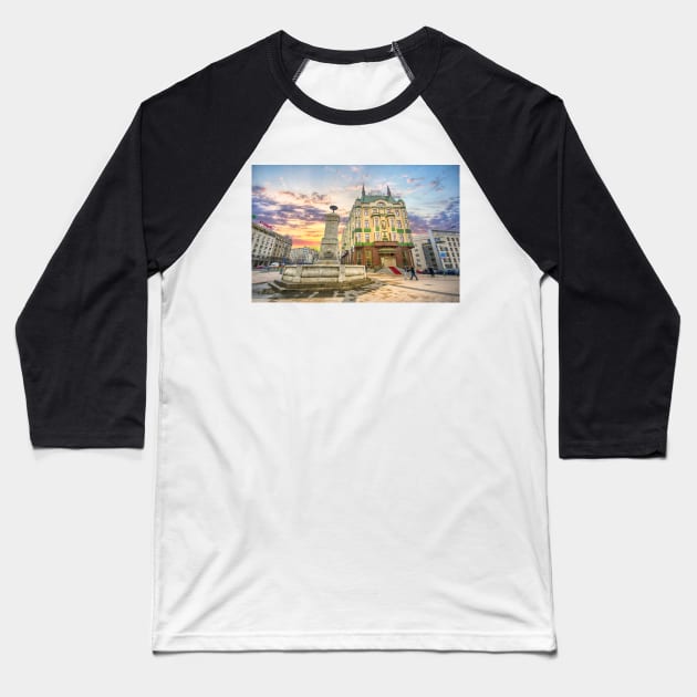 Hotel Moskva in Belgrade, Serbia Baseball T-Shirt by mitzobs